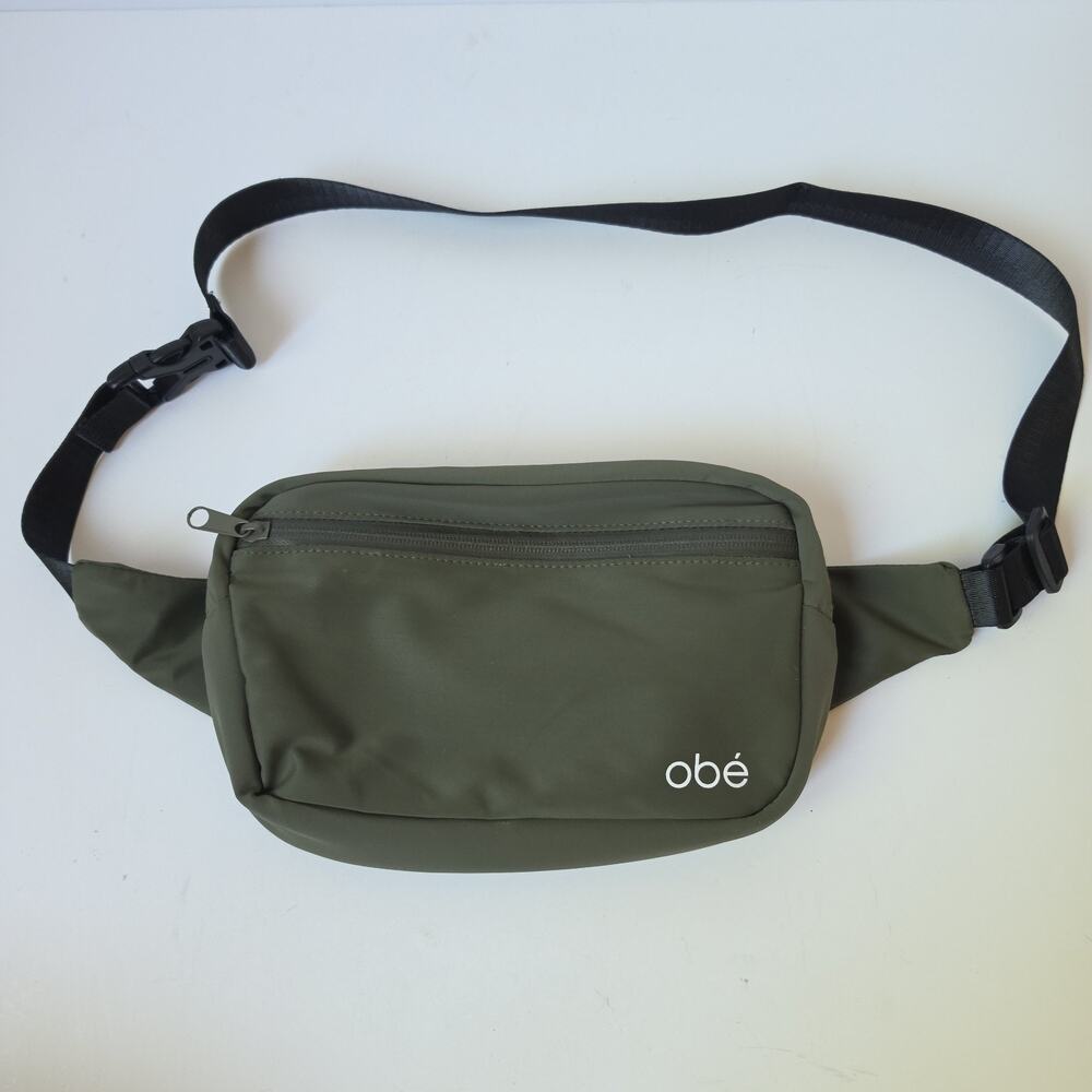 Obe Waist Fanny Pack Belt Bag Olive Green Travel Excellent